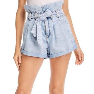 Blank NYC Paperbag Light Blue Denim Shorts 27